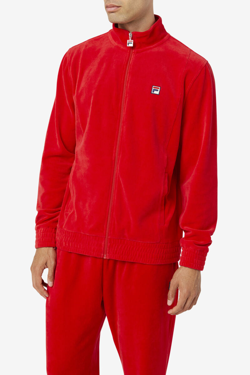 Fila O-fit Velour Jacket Jacka Herr Röda | kYq6KuFHAuu