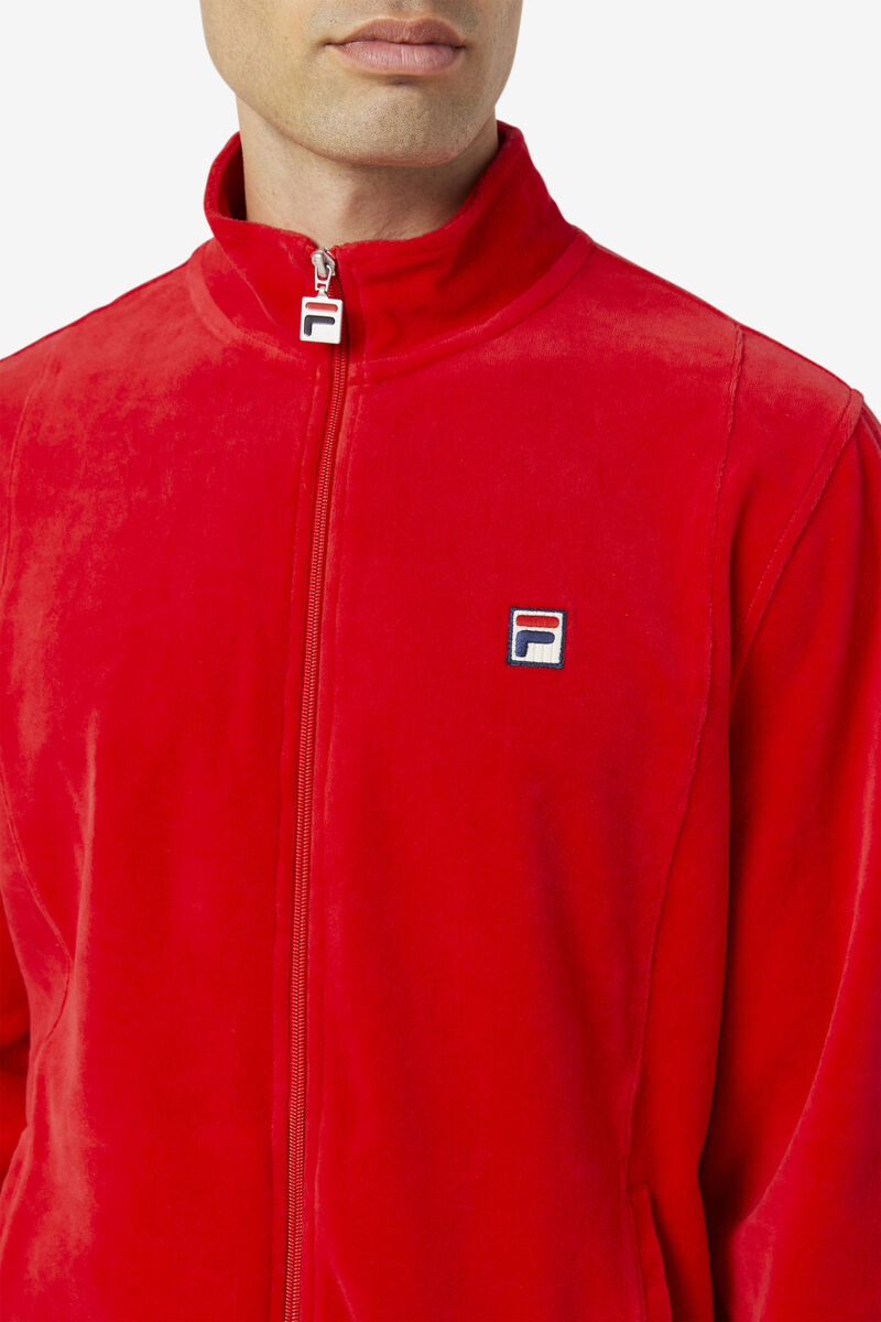 Fila O-fit Velour Jacket Träningsoverall Herr Röda | 9Vvux4ONUkn