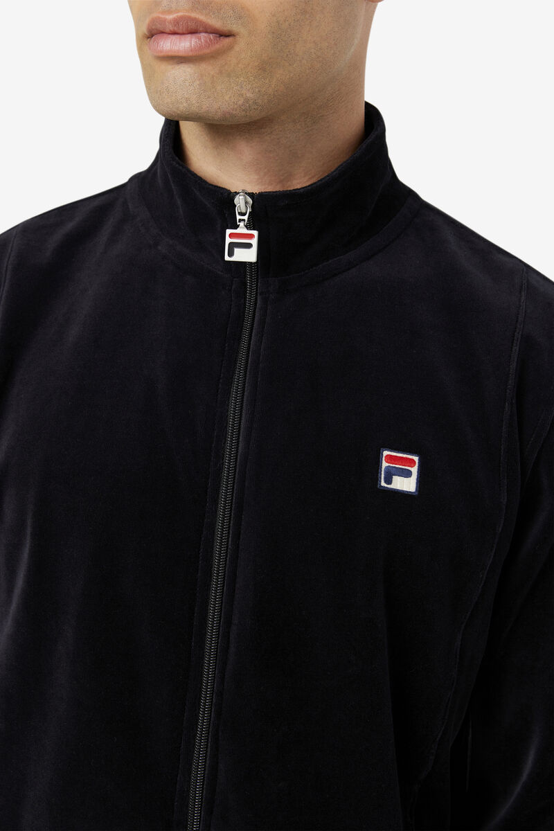 Fila O-fit Velour Jacket Träningsoverall Herr Svarta | bLde9QZ3eAL