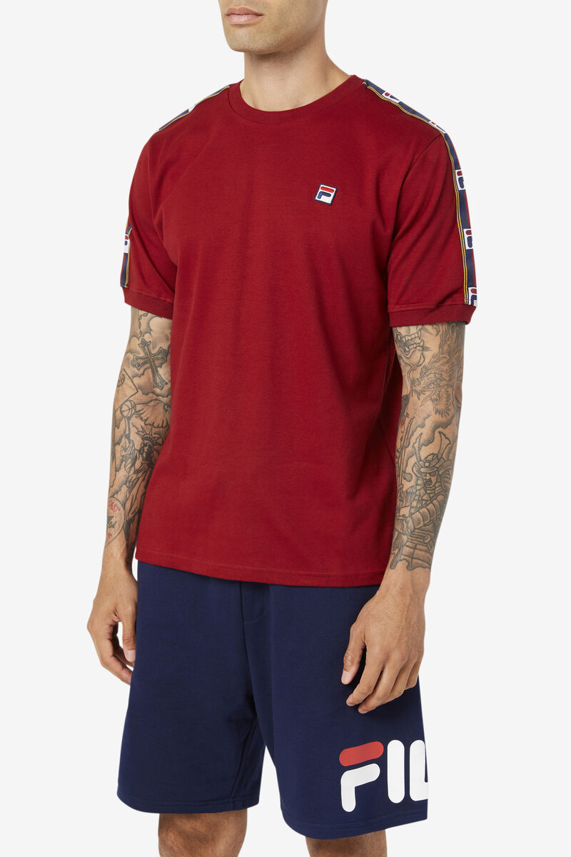 Fila Oliver T-shirt Herr Röda | b1umOr9XxEf
