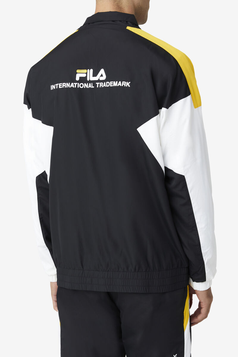 Fila Oliviero Vind Jacket Träningsoverall Herr Svarta Vita Gula | hQQmcynUqwS