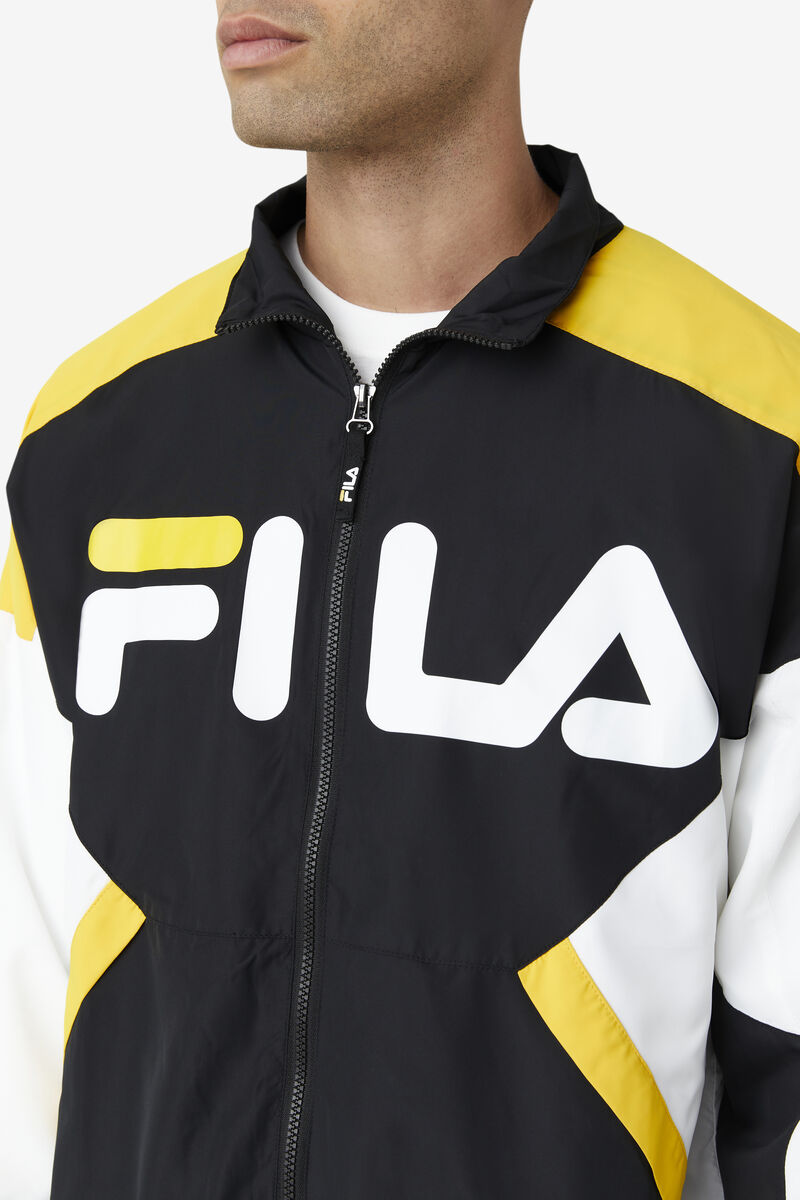 Fila Oliviero Vind Jacket Träningsoverall Herr Svarta Vita Gula | hQQmcynUqwS