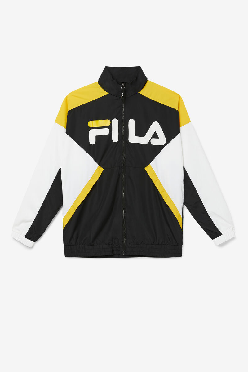Fila Oliviero Vind Jacket Träningsoverall Herr Svarta Vita Gula | hQQmcynUqwS