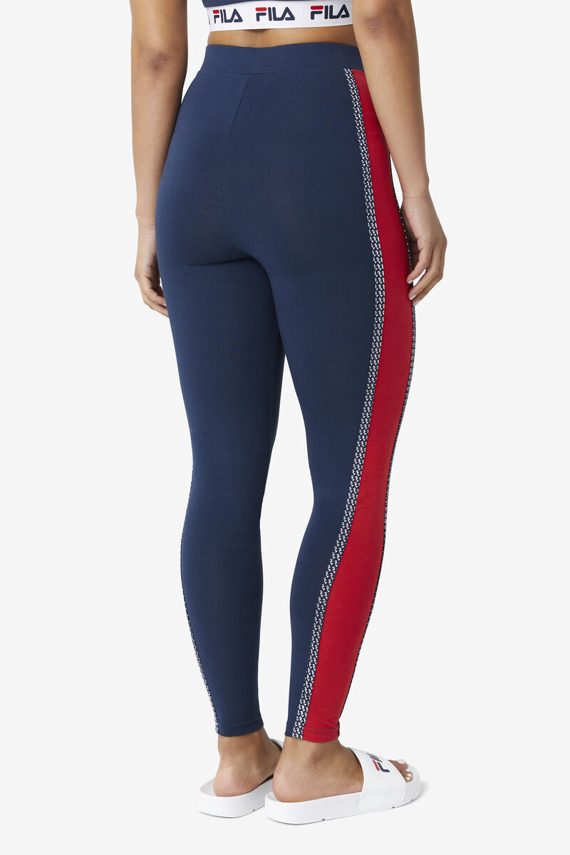 Fila Ona Legging Leggings Dam Marinblå Röda Vita | 2XRHEnNQ8JG