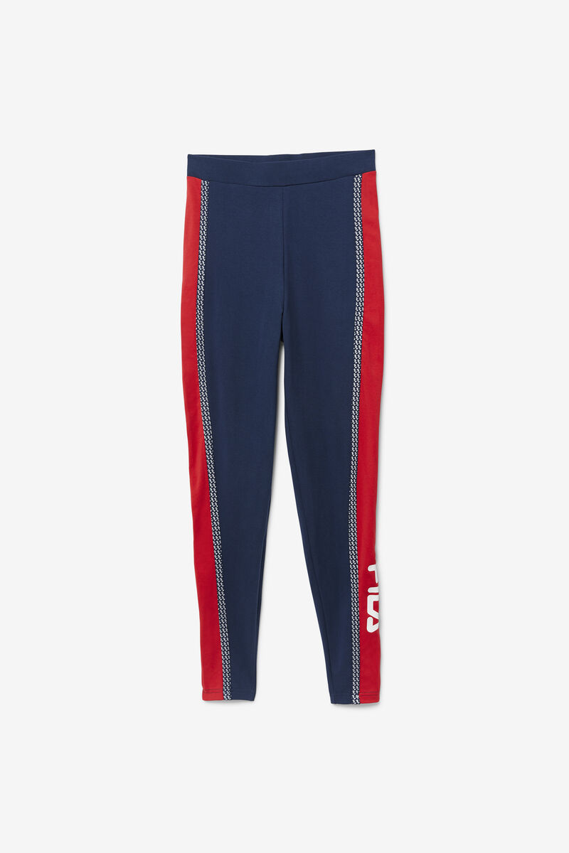 Fila Ona Legging Leggings Dam Marinblå Röda Vita | 2XRHEnNQ8JG