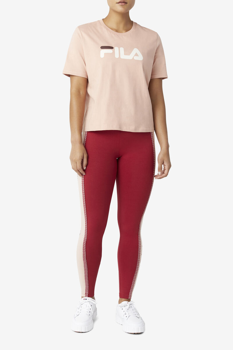Fila Ona Legging Leggings Dam Röda Rosa | GsY6FQ18sHB