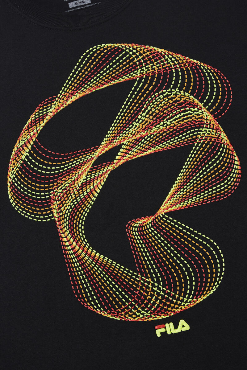 Fila Optical Stitch T-shirt Herr Svarta | Rt4n7hM6FLK