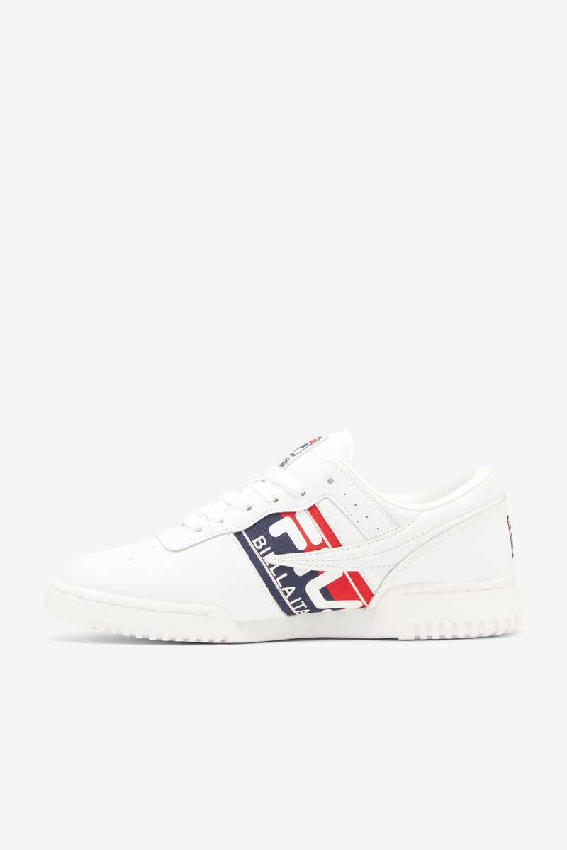 Fila Original Fitness Logo Tape Platta Skor Herr Vita Marinblå Röda | 5Zw4v4MRPuY