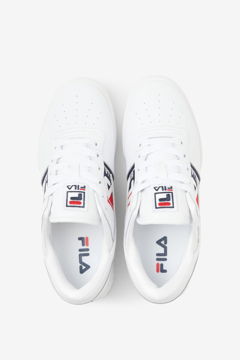 Fila Original Fitness Logo Tape Platta Skor Herr Vita Marinblå Röda | 5Zw4v4MRPuY