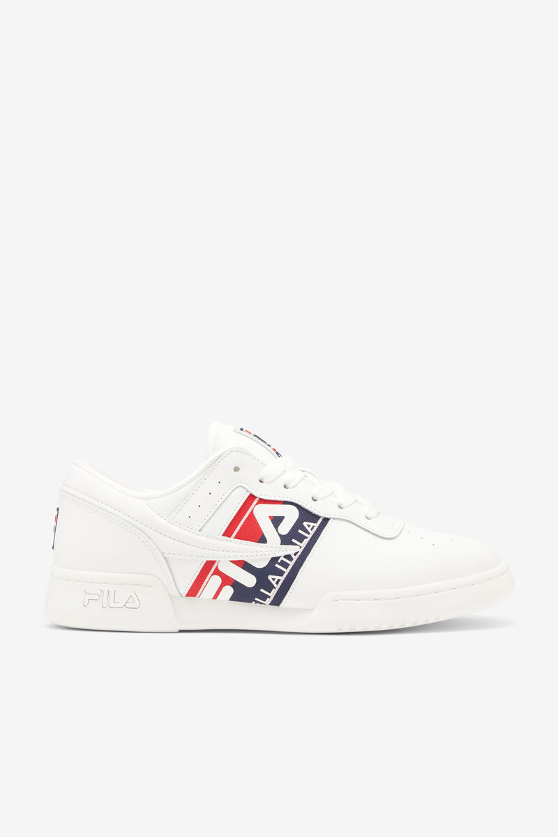 Fila Original Fitness Logo Tape Platta Skor Herr Vita Marinblå Röda | 5Zw4v4MRPuY
