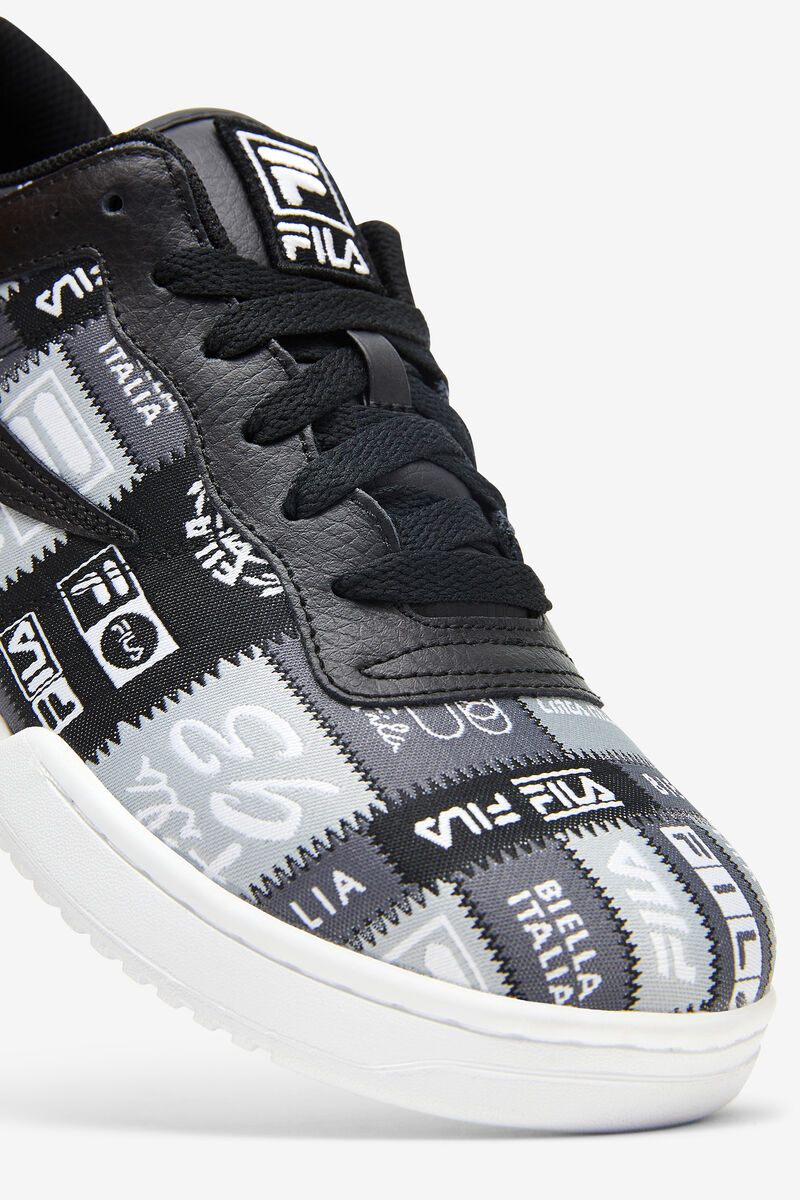 Fila Original Fitness Patchwork Platta Skor Herr Svarta Vita | P1n2YV2q6OB