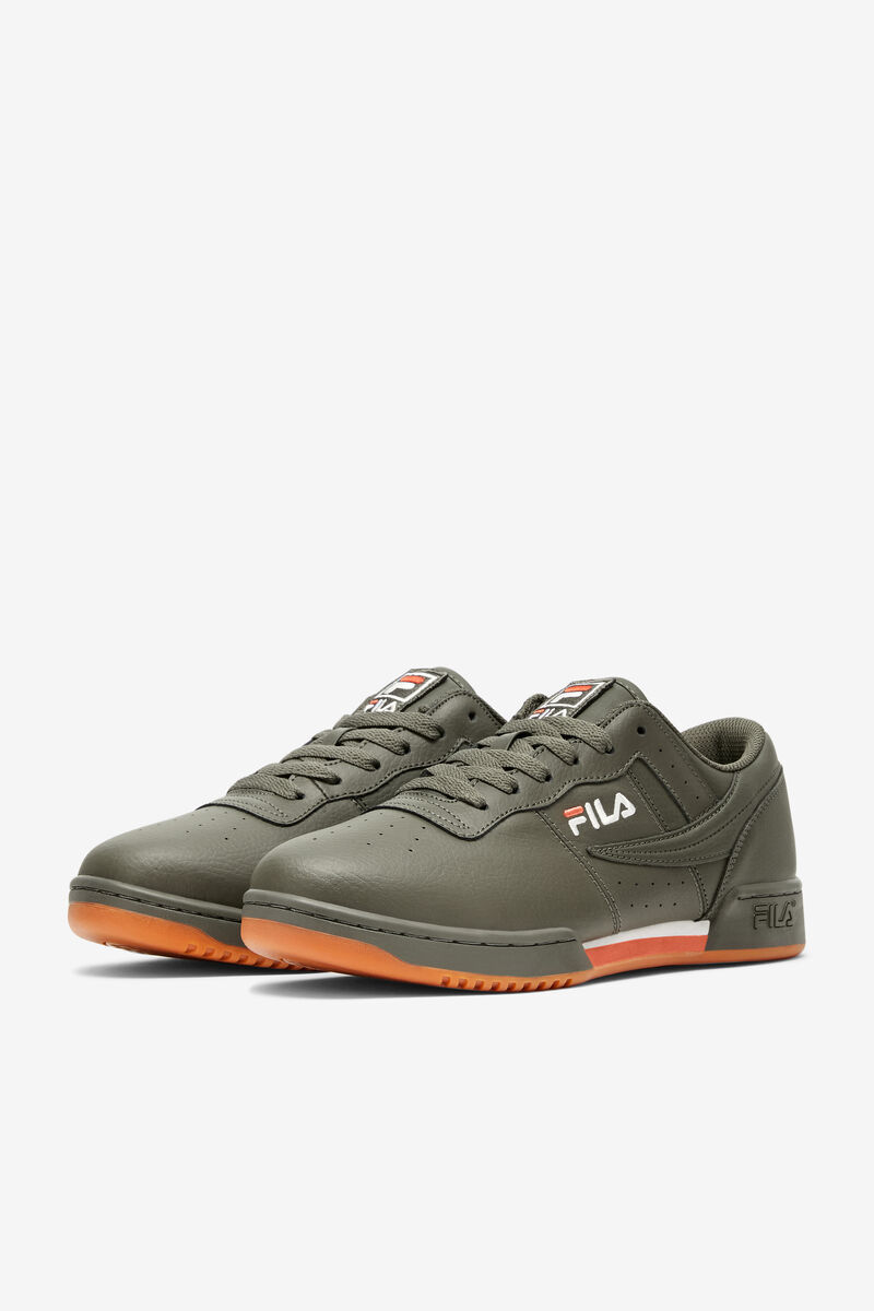 Fila Original Fitness Platta Skor Herr Olivgröna Vita Röda | Q9F2EC76ysr
