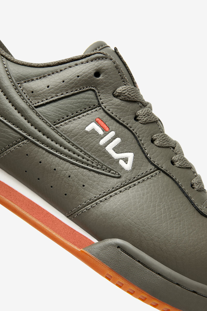 Fila Original Fitness Platta Skor Herr Olivgröna Vita Röda | Q9F2EC76ysr