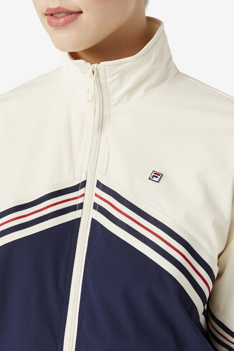 Fila Ornelia Track Jacket Träningsoverall Dam Marinblå Vita | U2UYNICcYIN