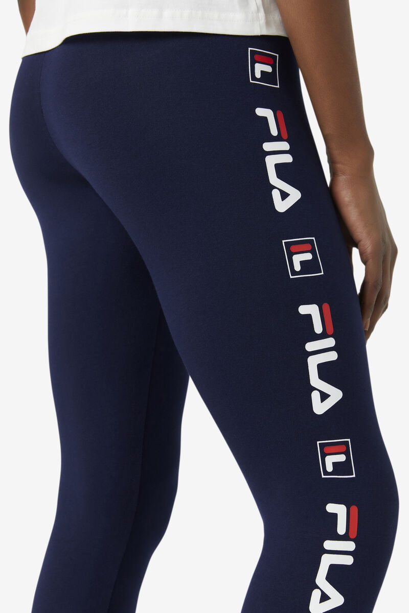 Fila Parma Legging Leggings Dam Marinblå Vita Röda | YskVu5kVzde