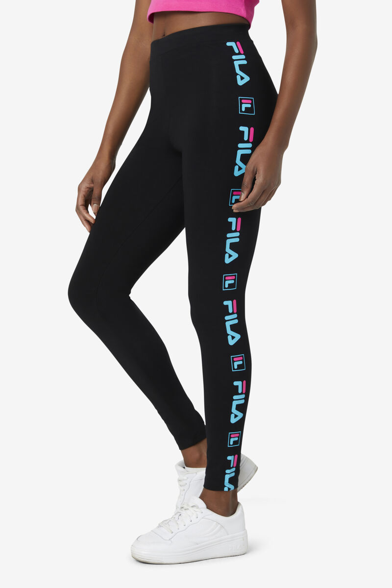 Fila Parma Legging Leggings Dam Svarta Blå Rosa | VR9eQW3RPzS