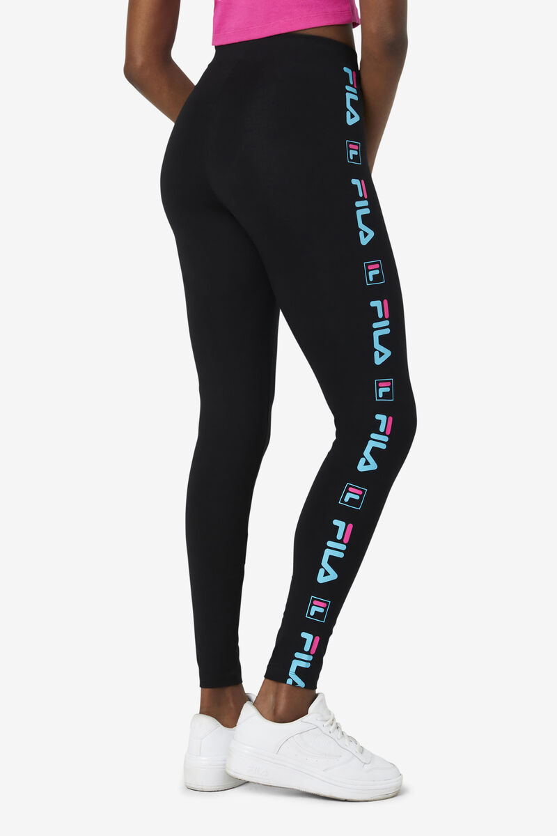 Fila Parma Legging Leggings Dam Svarta Blå Rosa | VR9eQW3RPzS