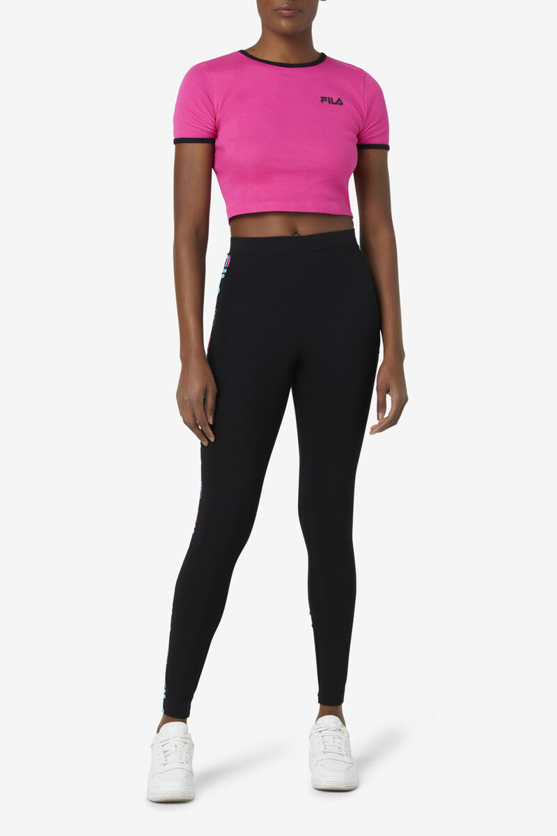 Fila Parma Legging Leggings Dam Svarta Blå Rosa | VR9eQW3RPzS