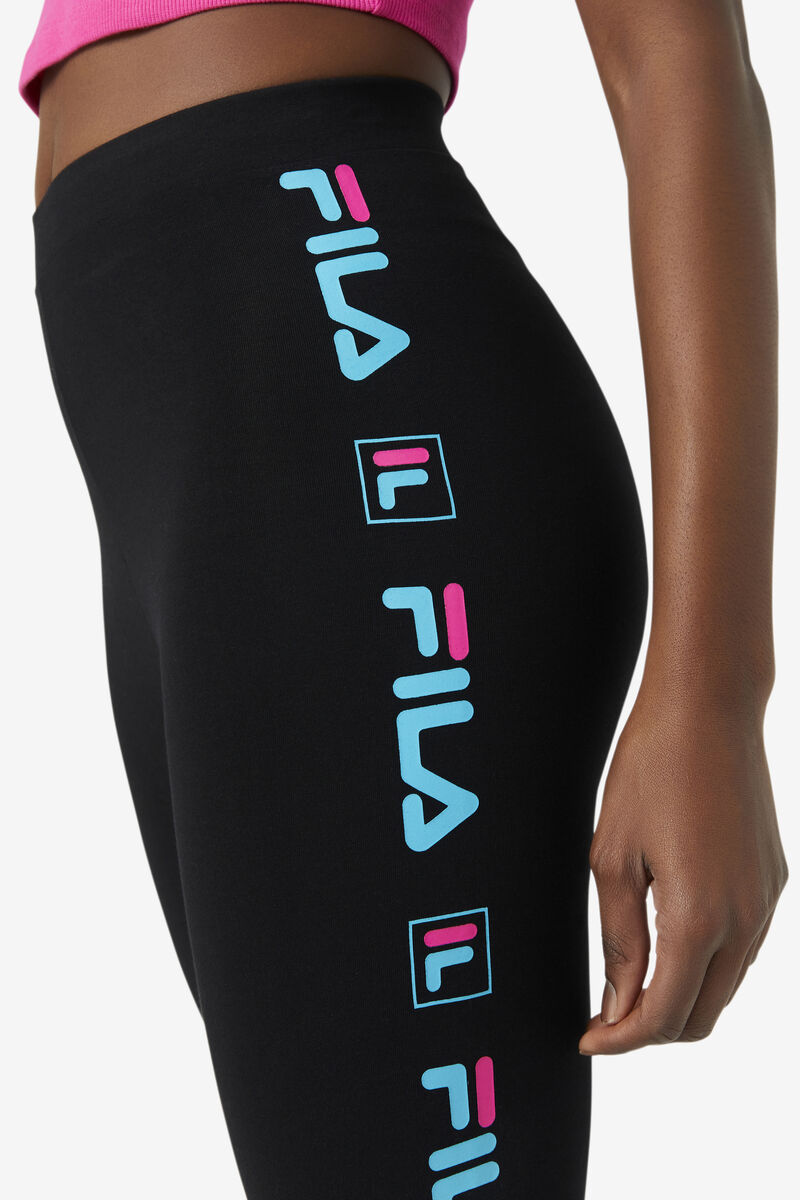 Fila Parma Legging Leggings Dam Svarta Blå Rosa | VR9eQW3RPzS