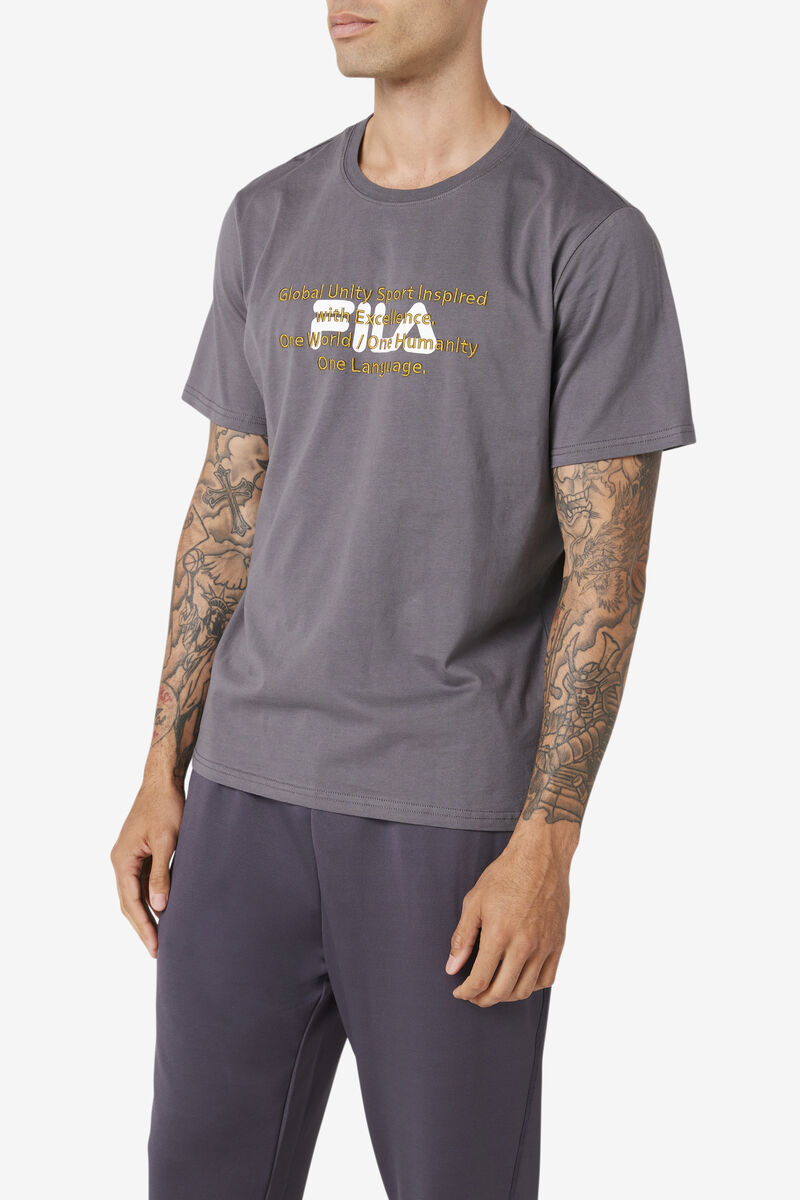 Fila Pepacton T-shirt Herr Lila | HQNRwDAEWFx