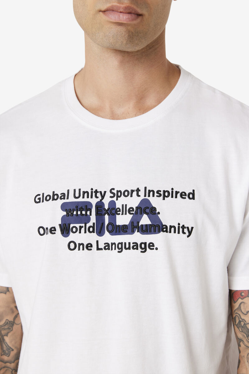 Fila Pepacton T-shirt Herr Vita | EjDcC8NNYIX