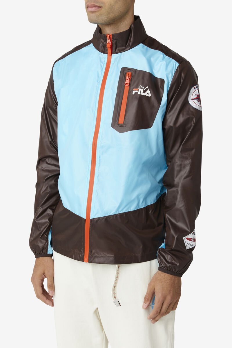 Fila Pinnacle Jacket Jacka Herr Blå Orange | QJJ6My5gbU9
