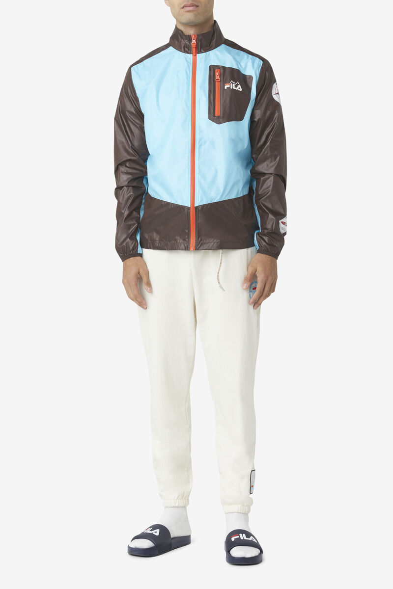 Fila Pinnacle Jacket Jacka Herr Blå Orange | QJJ6My5gbU9