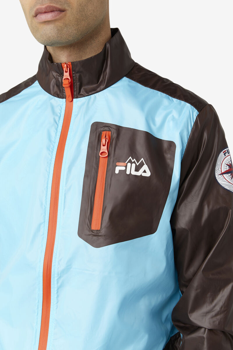 Fila Pinnacle Jacket Jacka Herr Blå Orange | QJJ6My5gbU9