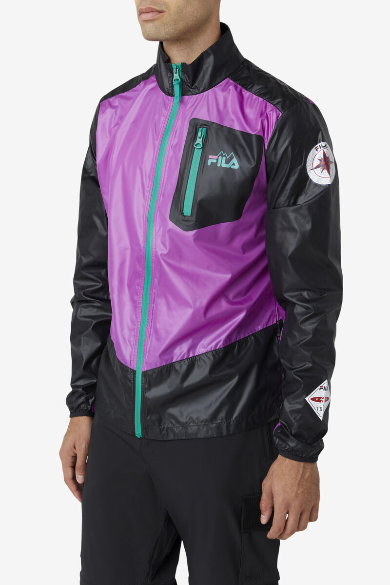 Fila Pinnacle Jacket Jacka Herr Lila Svarta Gröna | 4Hjc7zCcltr