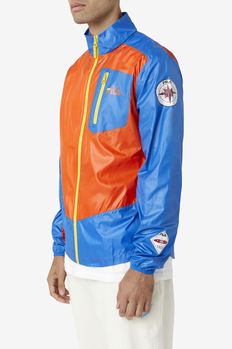 Fila Pinnacle Jacket Jacka Herr Orange Blå Citron | GlEsenXzy2X