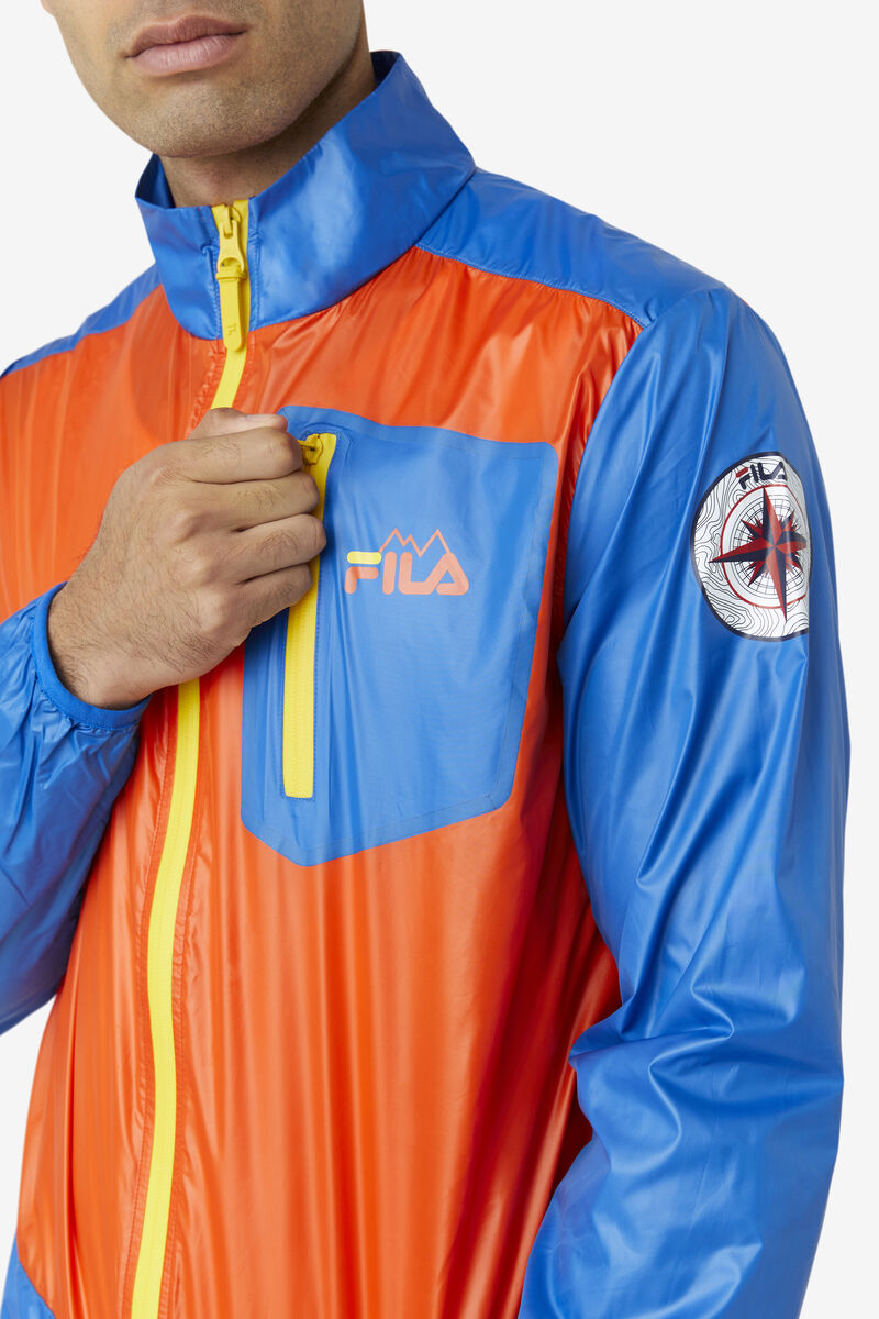 Fila Pinnacle Jacket Jacka Herr Orange Blå Citron | GlEsenXzy2X