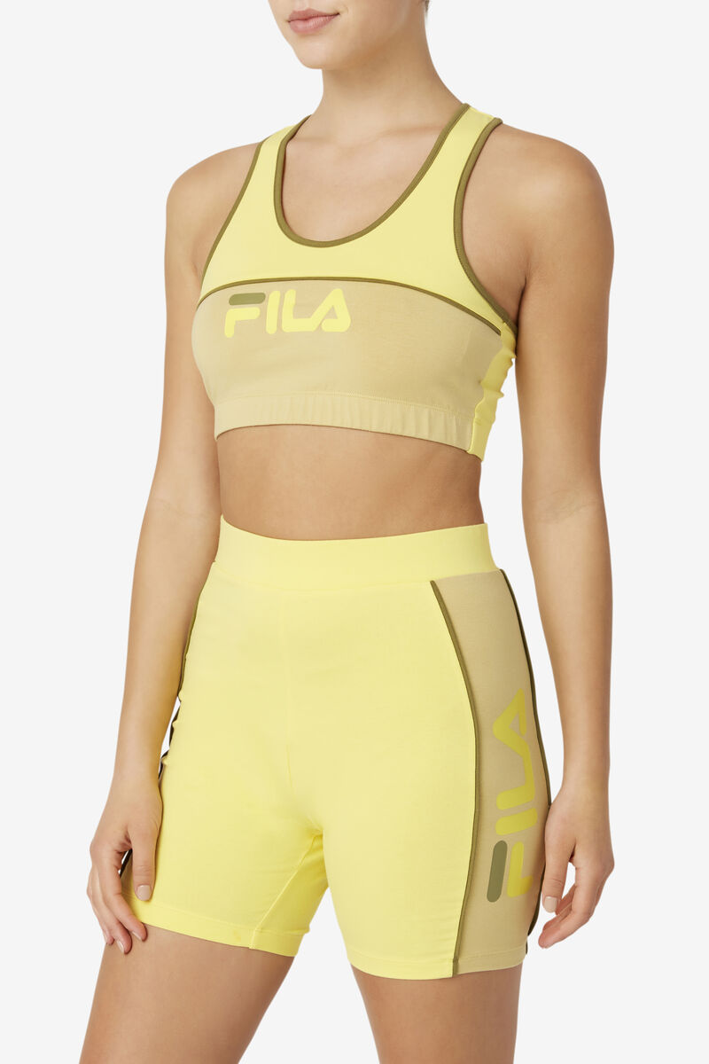 Fila Poesia Bra Top Shorts Dam Olivgröna | EFheUbG7YpA