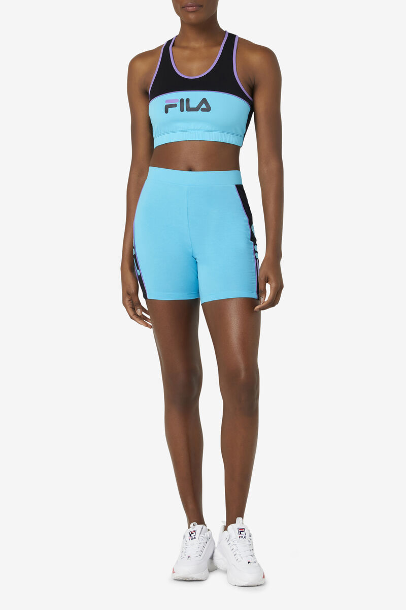Fila Poesia Bra Top Shorts Dam Svarta Blå Lila | OKN6dbQgJcv