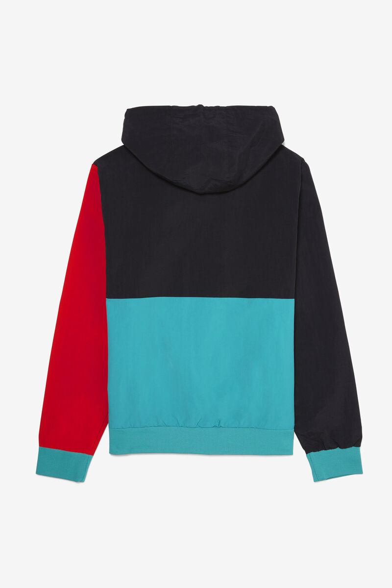 Fila Prentice Vind Jacket Jacka Herr Svarta Röda | S3QXnsBUohg