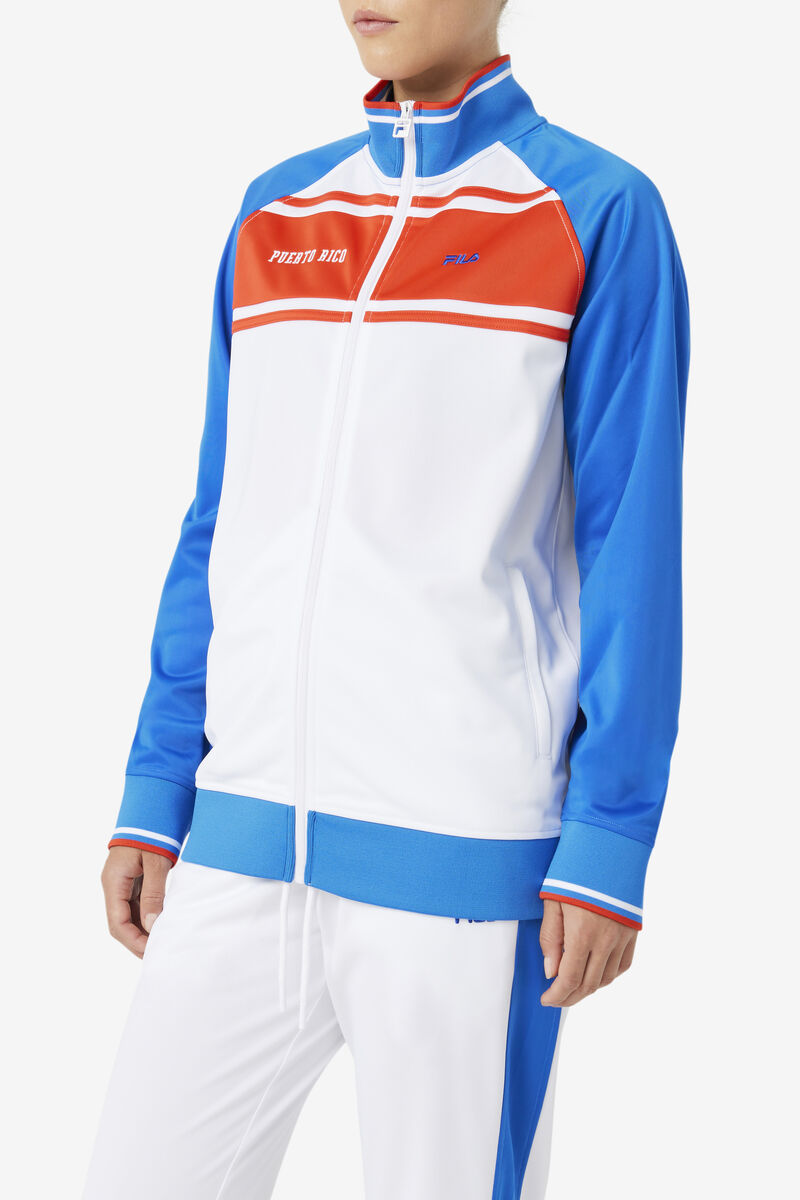 Fila Puerto Rico Track Jacket Jacka Dam Vita Blå Röda | XylbZ6occEn