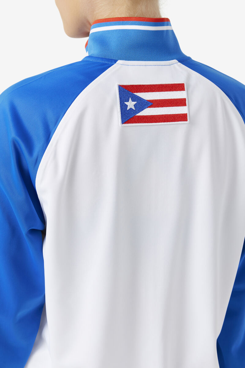 Fila Puerto Rico Track Jacket Träningsoverall Herr Vita Blå Röda | QDvXMCuuI26