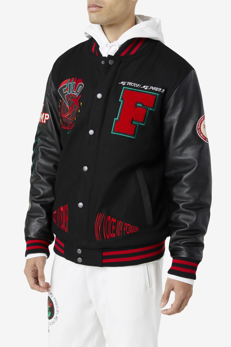 Fila Raddix Varsity Jacket Jacka Herr Svarta Röda Gröna | 7eLfdSQOvla