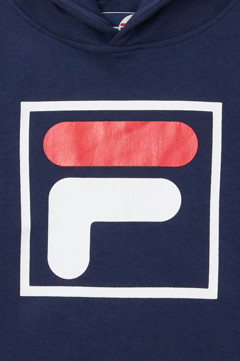 Fila Raglan Hoodie Hoodie Barn Marinblå | CA4WeQDtI3O