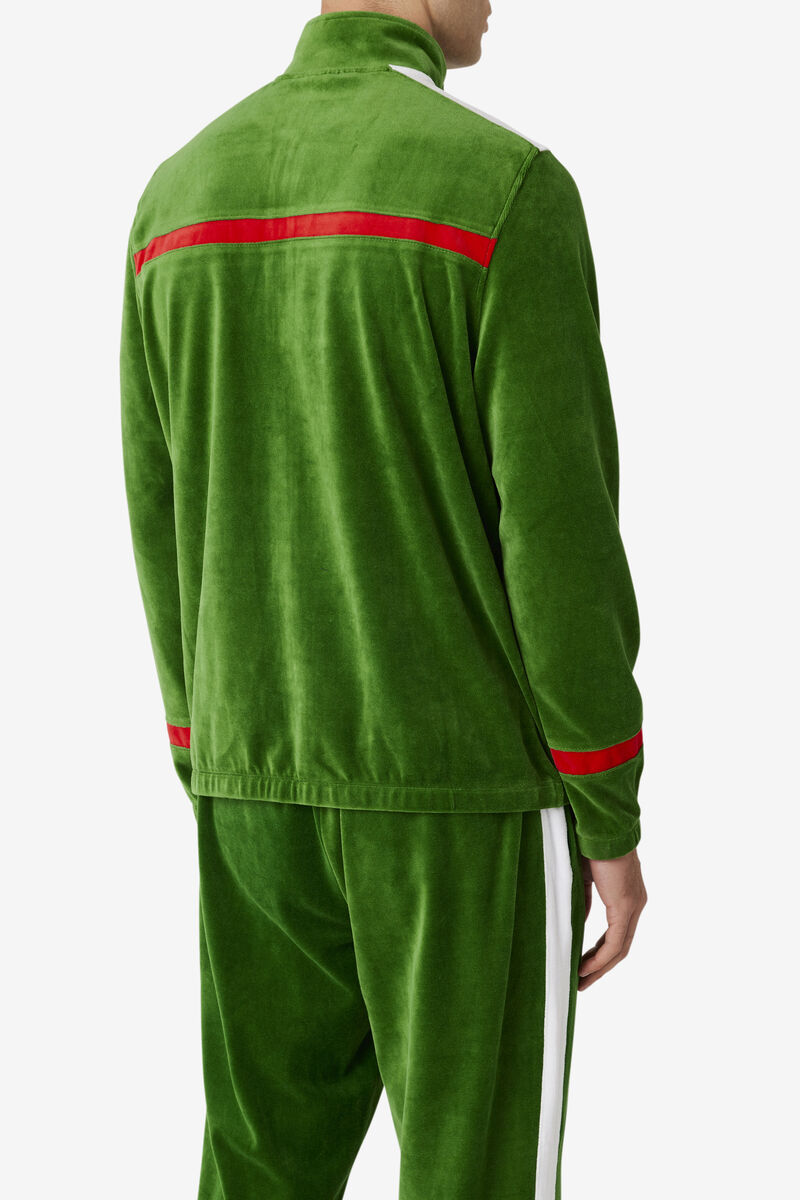 Fila Ravid Velour Jacket Jacka Herr Vita Röda | f1OUNNPazKo