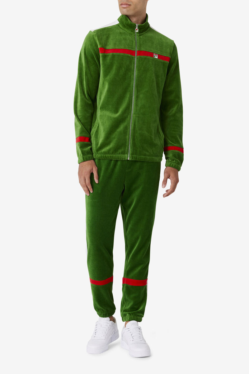 Fila Ravid Velour Jacket Jacka Herr Vita Röda | f1OUNNPazKo