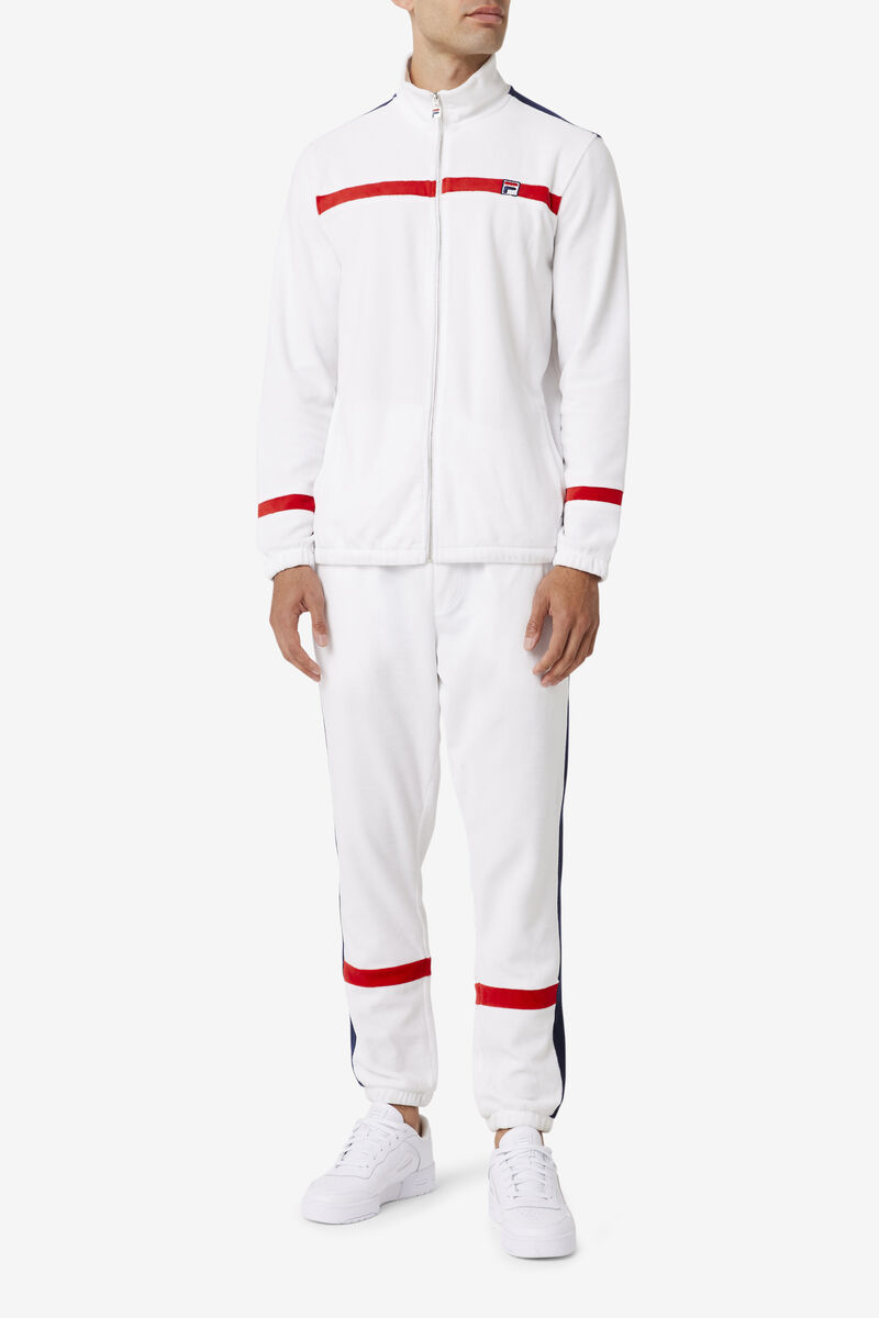 Fila Ravid Velour Jacket Jacka Herr Vita Röda Marinblå | qGSszqfi28v