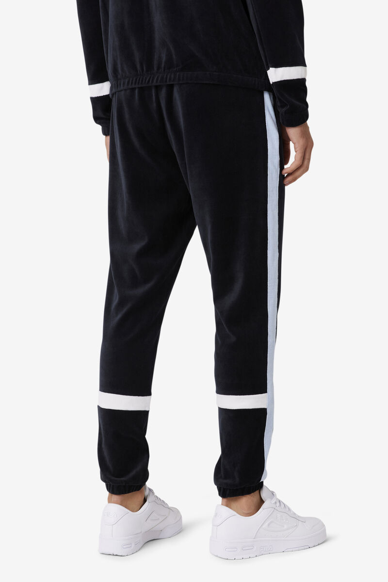 Fila Ravid Velour Pant Byxor Herr Svarta Vita | xqdDyKcDann