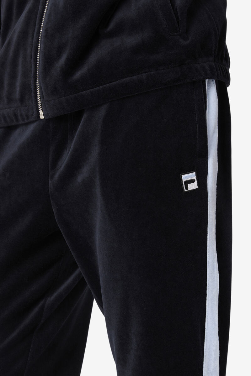 Fila Ravid Velour Pant Byxor Herr Svarta Vita | xqdDyKcDann
