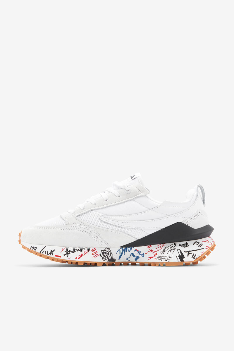 Fila Renno N-generation Scribbles Graffiti Shoes | Fila Sneakers Herr Vita Svarta Olika Färger | LDCdGELKj6G