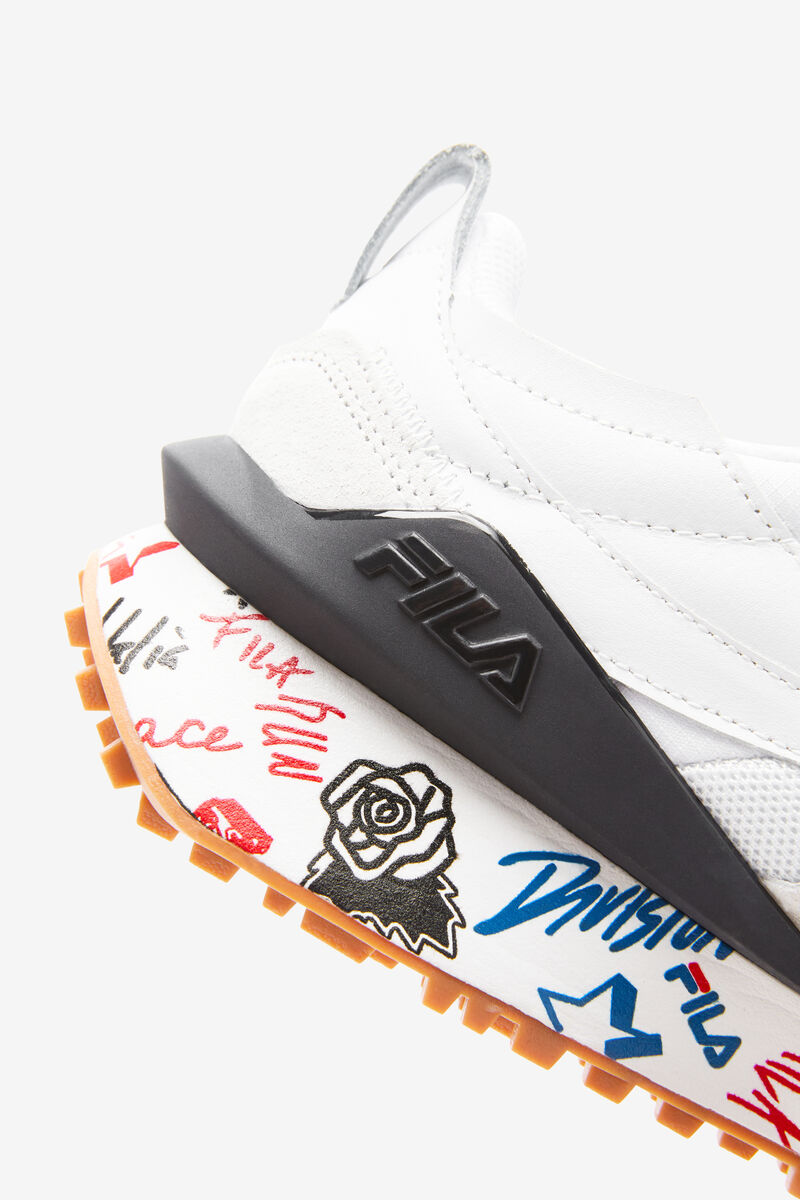 Fila Renno N-generation Scribbles Graffiti Shoes | Fila Sneakers Herr Vita Svarta Olika Färger | LDCdGELKj6G