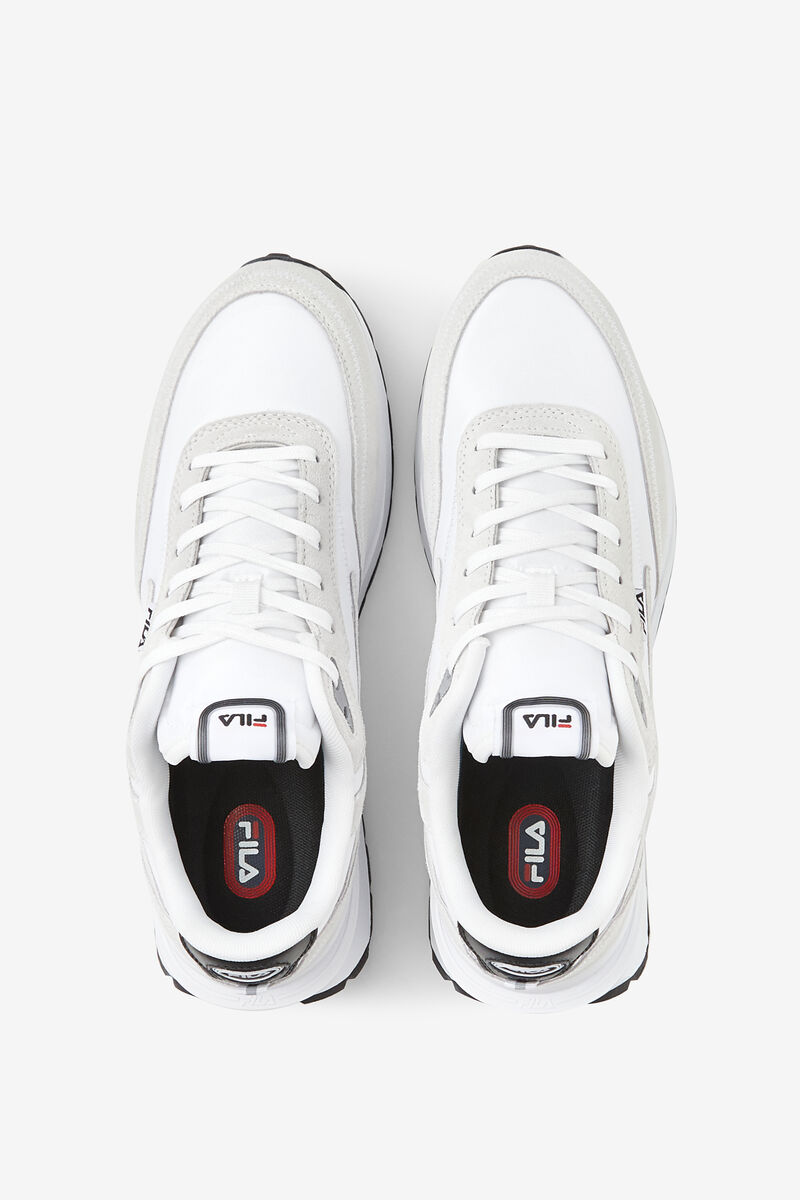 Fila Renno Premium Sneakers Dam Vita Svarta Röda | zmRmLhFQMTO