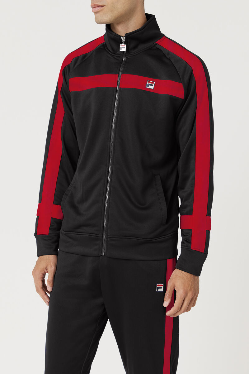 Fila Renzo Jacket Jacka Herr Svarta Röda | Ckp7USPwXQW