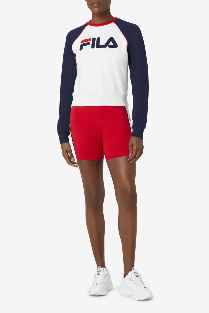 Fila Riccarda Sweatshirt Tröjor Dam Vita Marinblå Röda | Lri1WfW4xri