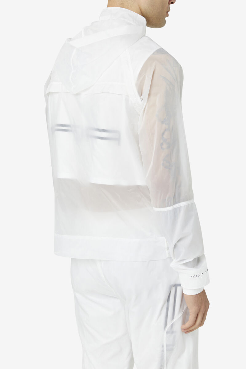 Fila Rigel Windbreaker Jacka Herr Vita Svarta | ywt5CN7Ewj3