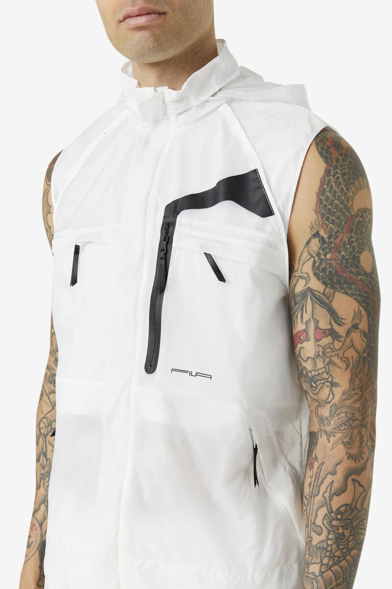 Fila Rigel Windbreaker Jacka Herr Vita Svarta | ywt5CN7Ewj3